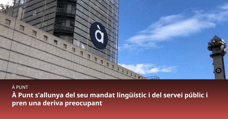 🚨 "Puc parlar en valencià?": la pregunta d'una entrevistada en directe a À Punt simbolitza la pèrdua de centralitat del valencià en la cadena pública 🙅‍♂️

🔗 plataforma-llengua.cat/que-fem/notici…