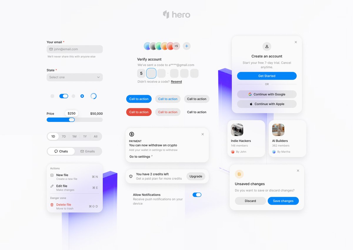 hero_ui's tweet image. We’ve been reshaping HeroUI v3’s design system to look & feel truly unique