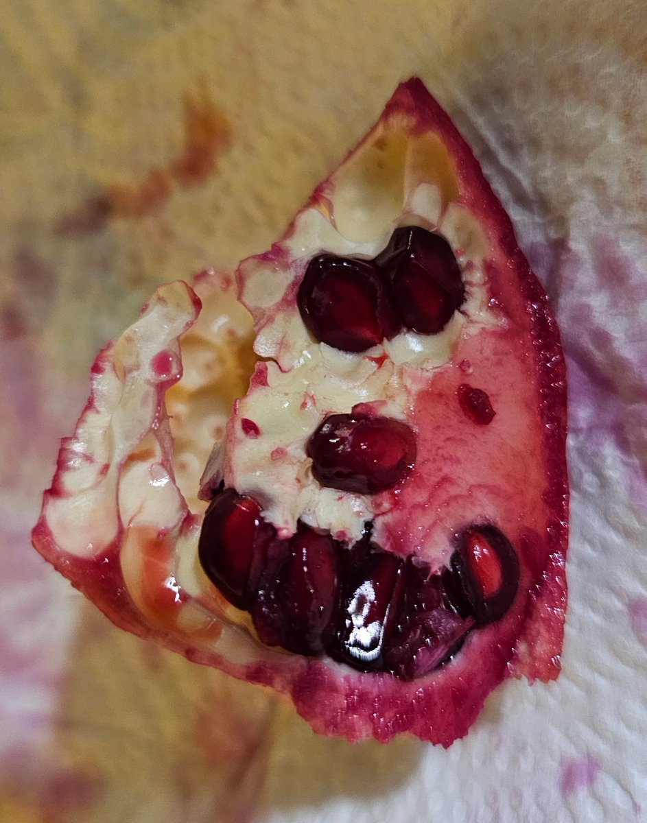 Pomegranate seeds
Pretending to be a smile
Halloween style!

#Pomegranate #Halloween