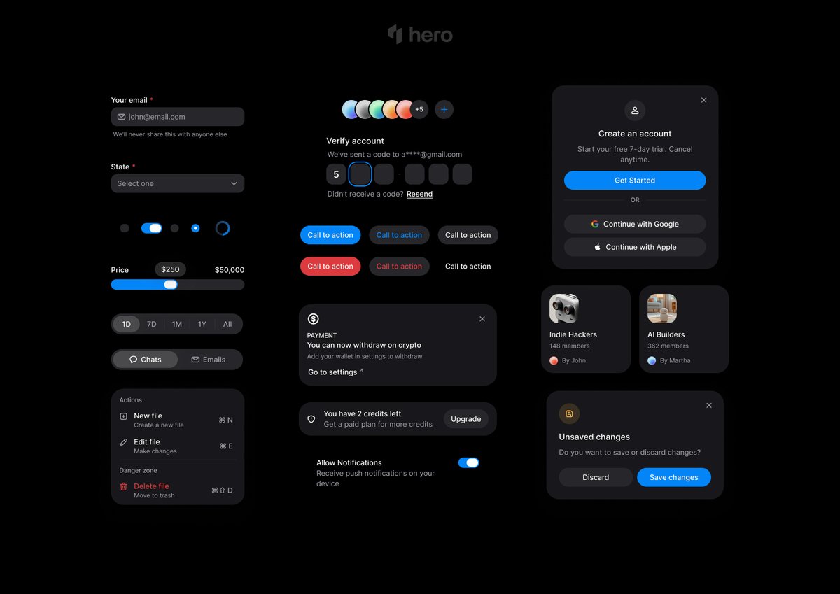 hero_ui's tweet image. We’ve been reshaping HeroUI v3’s design system to look & feel truly unique