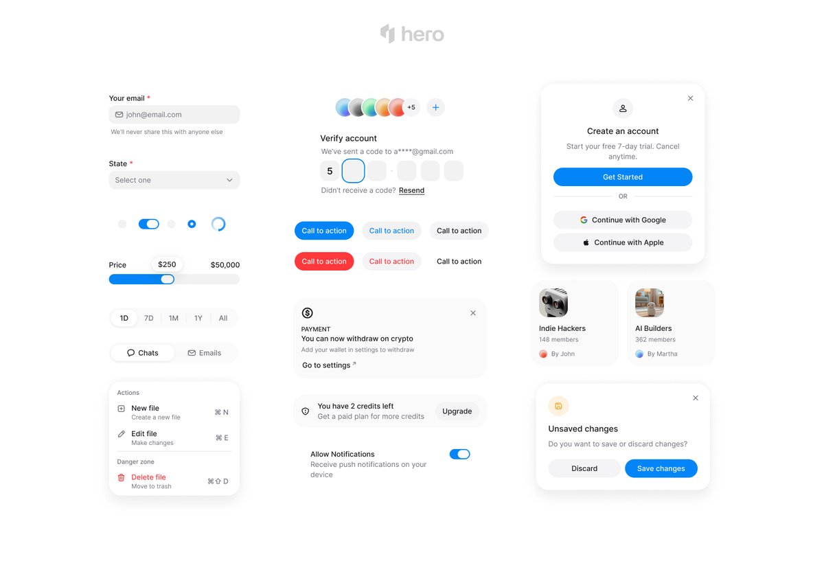 hero_ui's tweet image. We’ve been reshaping HeroUI v3’s design system to look & feel truly unique