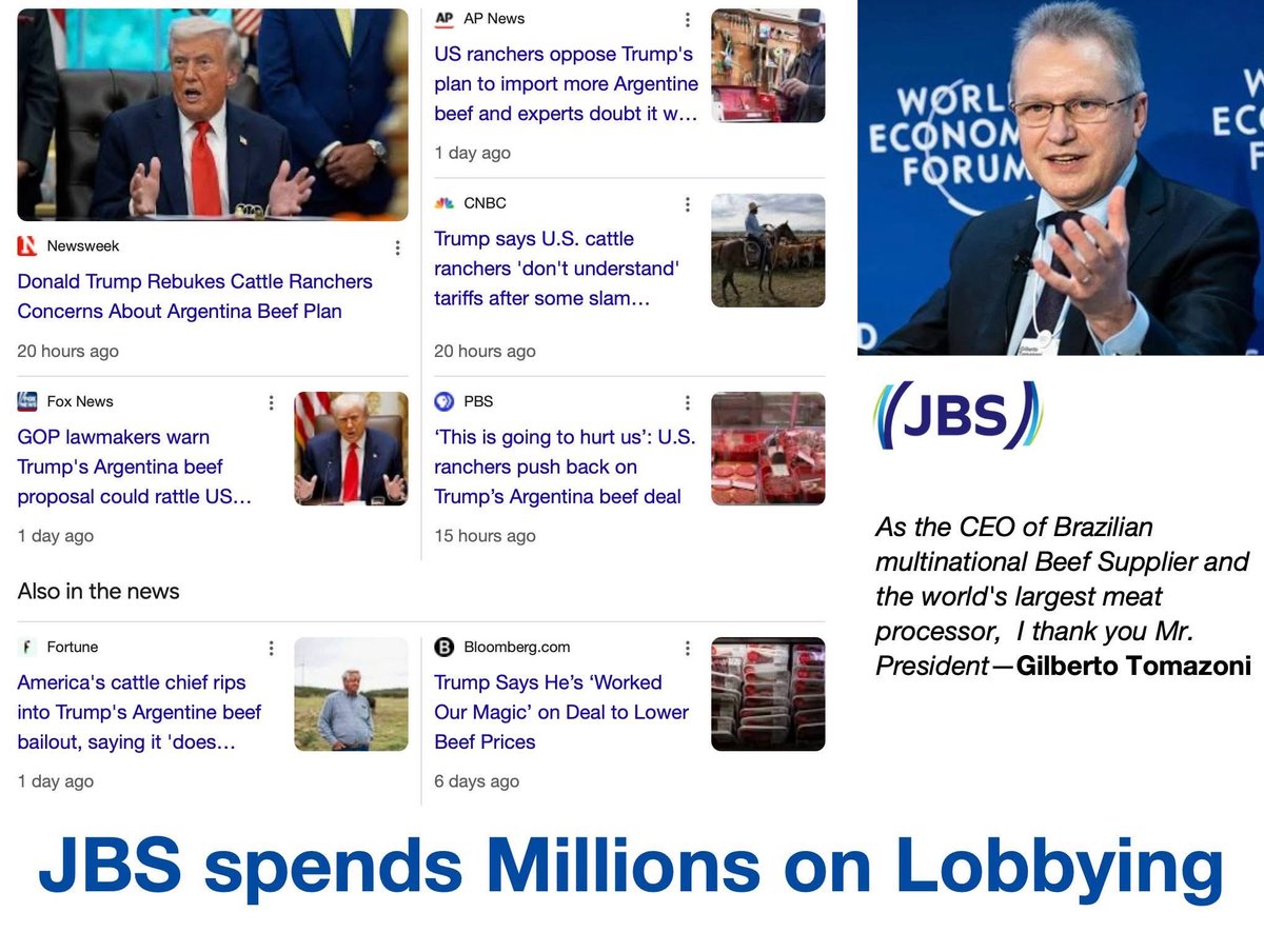The Foreign Globalists EXPLOIT the American System of Government, the Swamp gladly accepts it. JBS lobbied congress to 'repeal' Country of Origin Labeling'... The rest is history. It's called 'Regulatory Capture.'