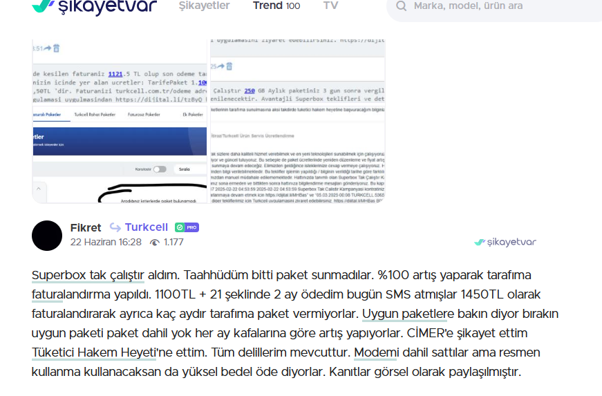 fkrtimamoglu's tweet photo. @MuratMuratoglux 5 ay oldu  şikayet var sonuç yok paket yok her ay katlamalı gidiyor güncel faturalar daha ne diyelim. Daha ne kadar yukarda olacak bakalım. Modemide satın aldırdırlar kampanya altında.
@Turkcell @TurkcellHizmet https://t.co/d4JaTzQBvJ