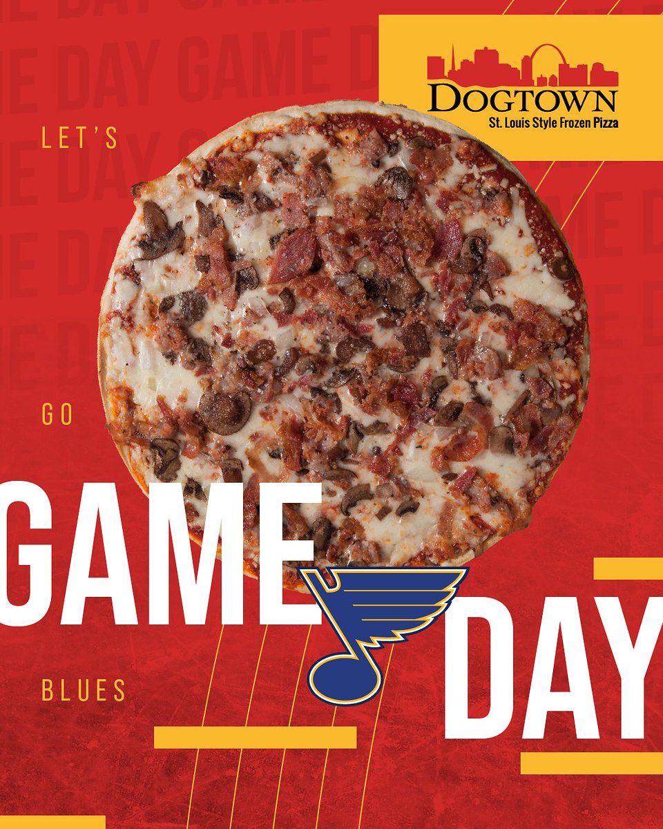 Blues vs. Mammoth tonight at 7 PM! Grab a Dogtown Pizza from Portals 3 or 53 on the way &amp; let the game fuel your night. 🍕🏒 #GameDayEats