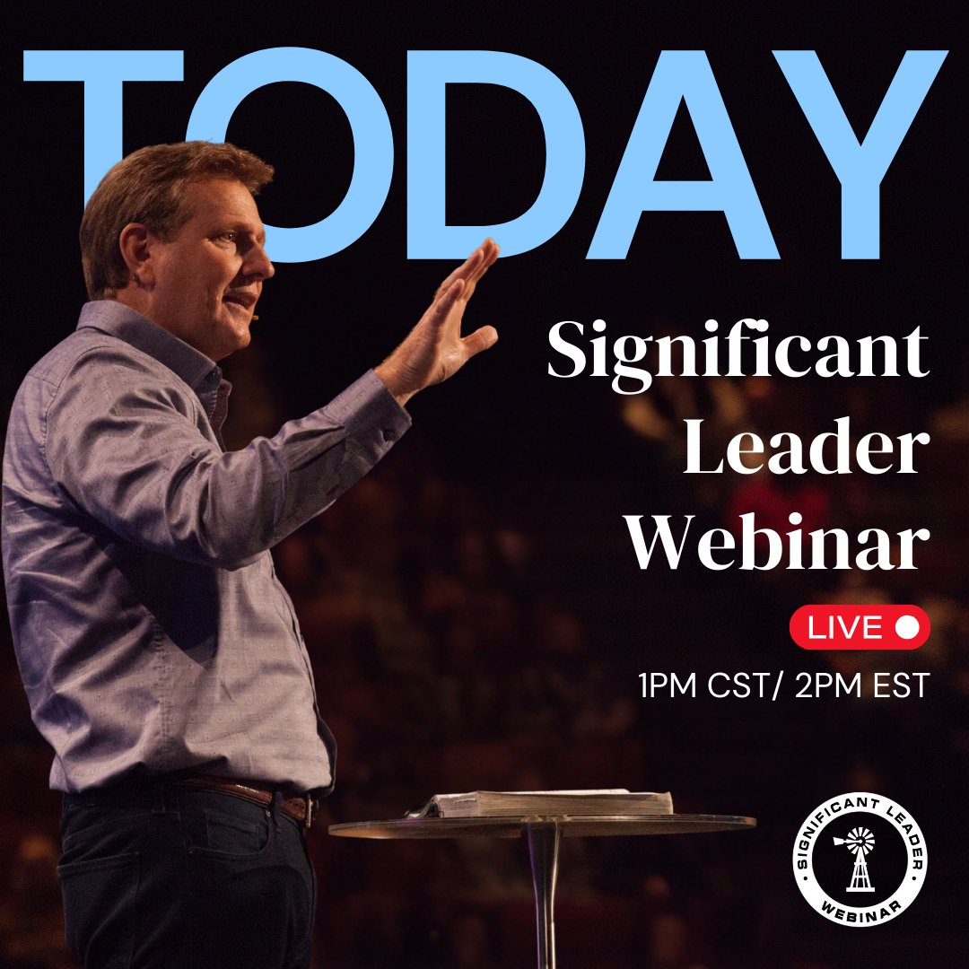 SigChurchNet's tweet image. 🚨 Happening TODAY! 🚨

Join us live for our next Significant Leader Webinar. It’s packed with game-changing insights and practical leadership tips.

#WebinarToday #LiveLearning #LeadershipGrowth #JoinUsLive