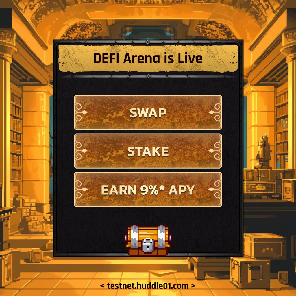 The DeFi Arena is now live on the Nexus! 👀🚀

■ Swap ETH 
■ Stake swETH 
■ Earn 9%* APY

The DeFi era is just getting started! Who's in?