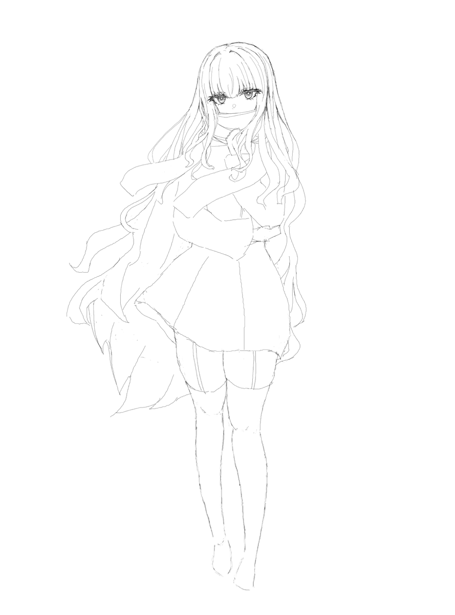 deep__develop's tweet image. 立ち絵大体完成しましたわ~~~!!
ちょっと髪型のかわいさが足りない気がするので調整していきますの!!
