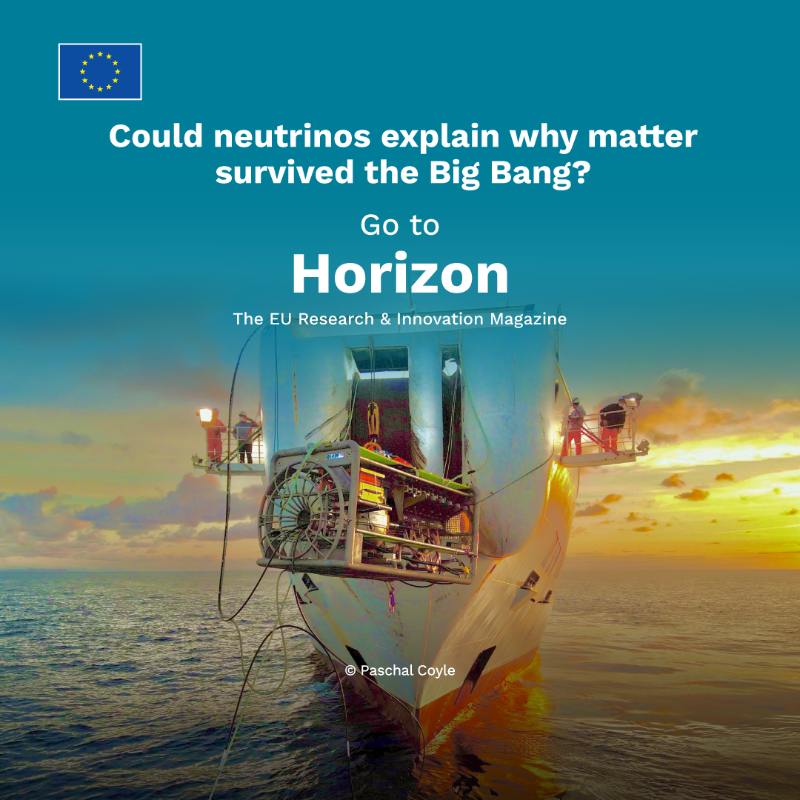 HorizonMagEU's tweet photo. Europe’s deep-sea telescope KM3NeT is on a hunt for the origins of the universe. 
How are #EUfunded researchers peering deeper into the cosmos from beneath the Mediterranean Sea? ➡️ https://t.co/vKO7R6qSk2 

#ResearchImpactEU #Science4EU