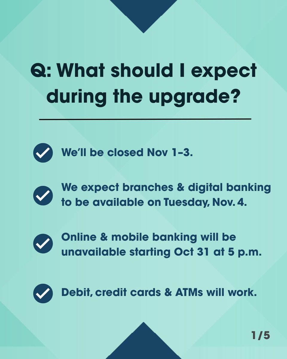 leaderscu's tweet image. Our Technology Upgrade is quickly approaching! 📣 We want you to be prepared for what lies ahead. We've put together some FAQs for what you should expect, how you can prepare, and know what's going to change and stay the same. #TechnologyUpgrade #CreditUnion #Banking