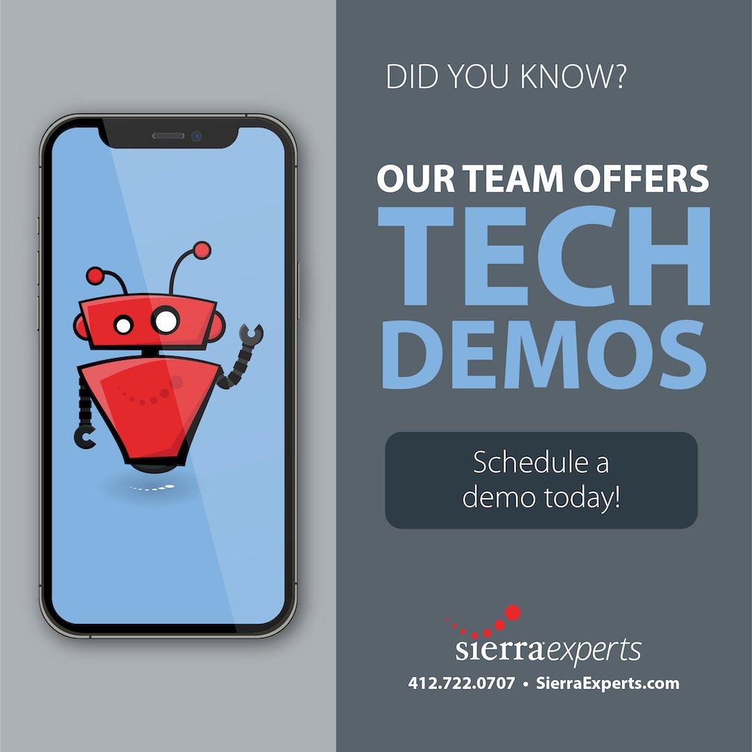 SierraExperts's tweet image. Sierra Experts does tech demos!
Our team will show you exactly how to work across new technology. 
We do IT differently.
sierraexperts.com
#TechDemos #SierraExperts