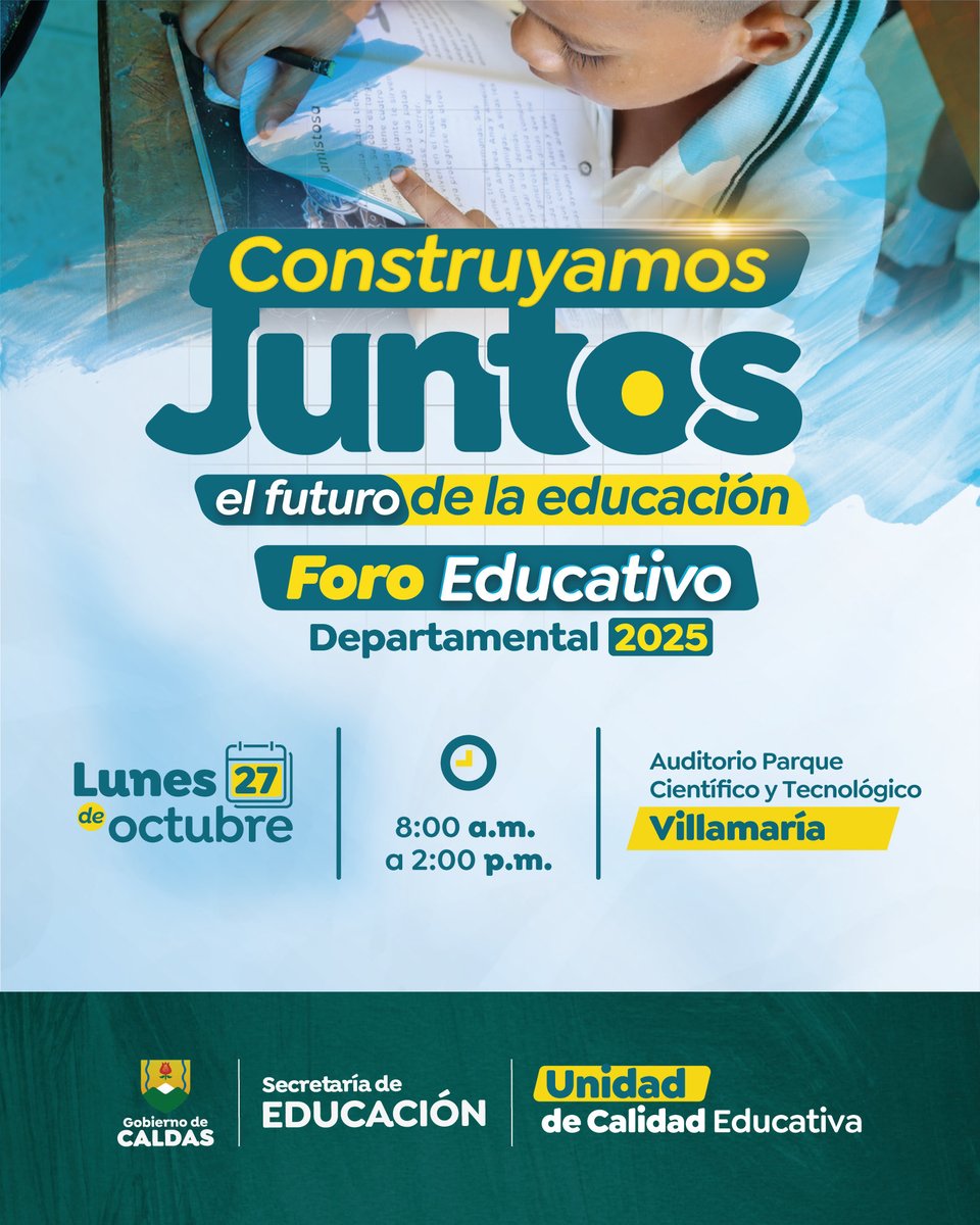 💡El Foro Educativo Departamental será un espacio para reconocer y compartir experiencias significativas de docentes y estudiantes que están transformando la educación.

Los esperamos este lunes 27 de octubre. Inscripciones en el siguiente enlace: forms.office.com/r/6DYjE2uSXv