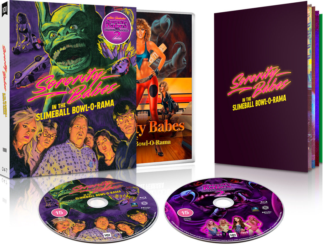 Coming to Blu-ray 12/8 from <a href="/101FilmsUK/">101 Films</a> 

Sorority Babes in the Slimeball Bowl-O-Rama (1988)

Special Features

• Sorority Babes in the Slimeball Bowl-O-Rama 2 (2022) – Feature length sequel
• “The Cerebral Scream Queen” – Brinke Stevens on Sorority Babes in the Slimeball