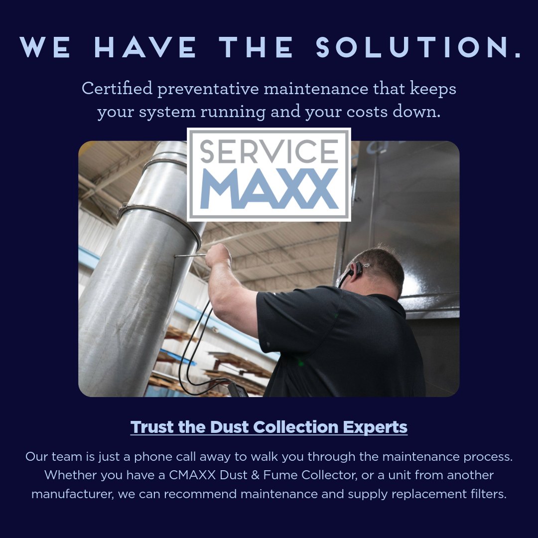 ImperialSystems's tweet photo. Downtime costs more than just lost production. ServiceMAXX keeps your dust collector running efficiently with proactive inspections, filter tracking, and maintenance before problems start.

Learn more: https://t.co/OenDFi7Mx1

#DustCollection #ServiceMAXX #Maintenance https://t.co/a0cGC7QCNy