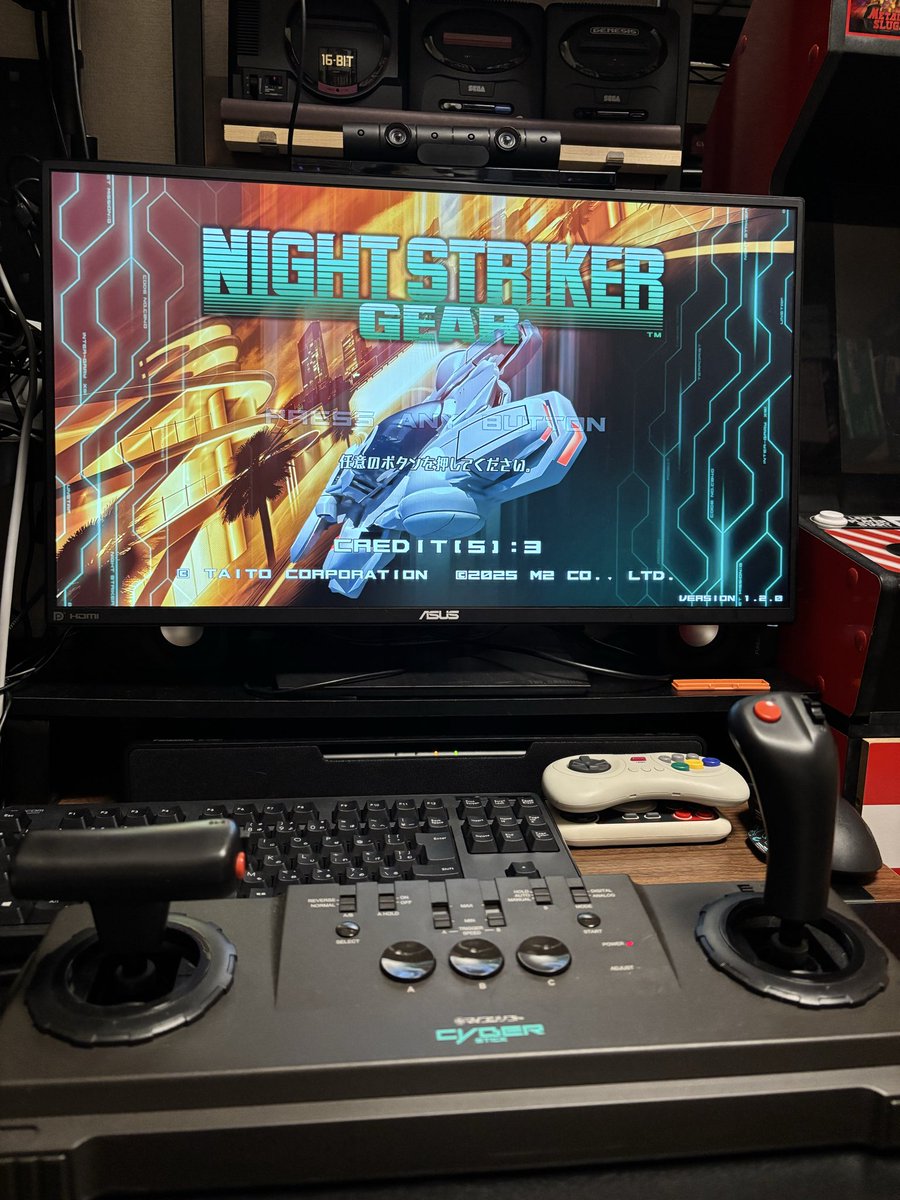 N100搭載PCでも快適に動くの良い。Switch版と悩んだけどSteam版ならコンバーター無しでサイバースティック使えるのがポイントか

#ナイストGEAR #ナイトストライカーGEAR #M2