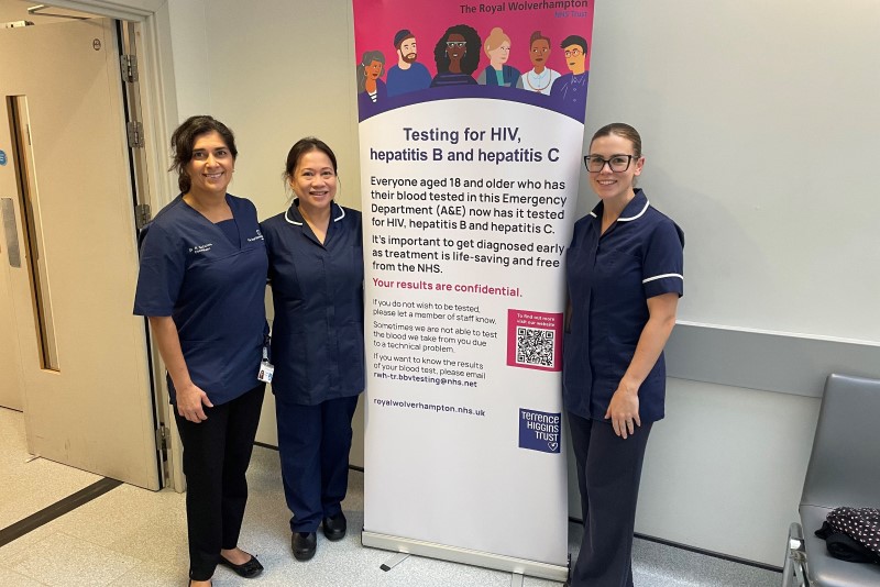 🎉 Celebrating 1️⃣ year of routine HIV, Hepatitis B, and C testing! Offered to those 18+ at Wolverhampton’s New Cross Hospital. Patients are offered the option to opt-out if they do not wish to be tested. Early diagnosis saves lives! 💜💚