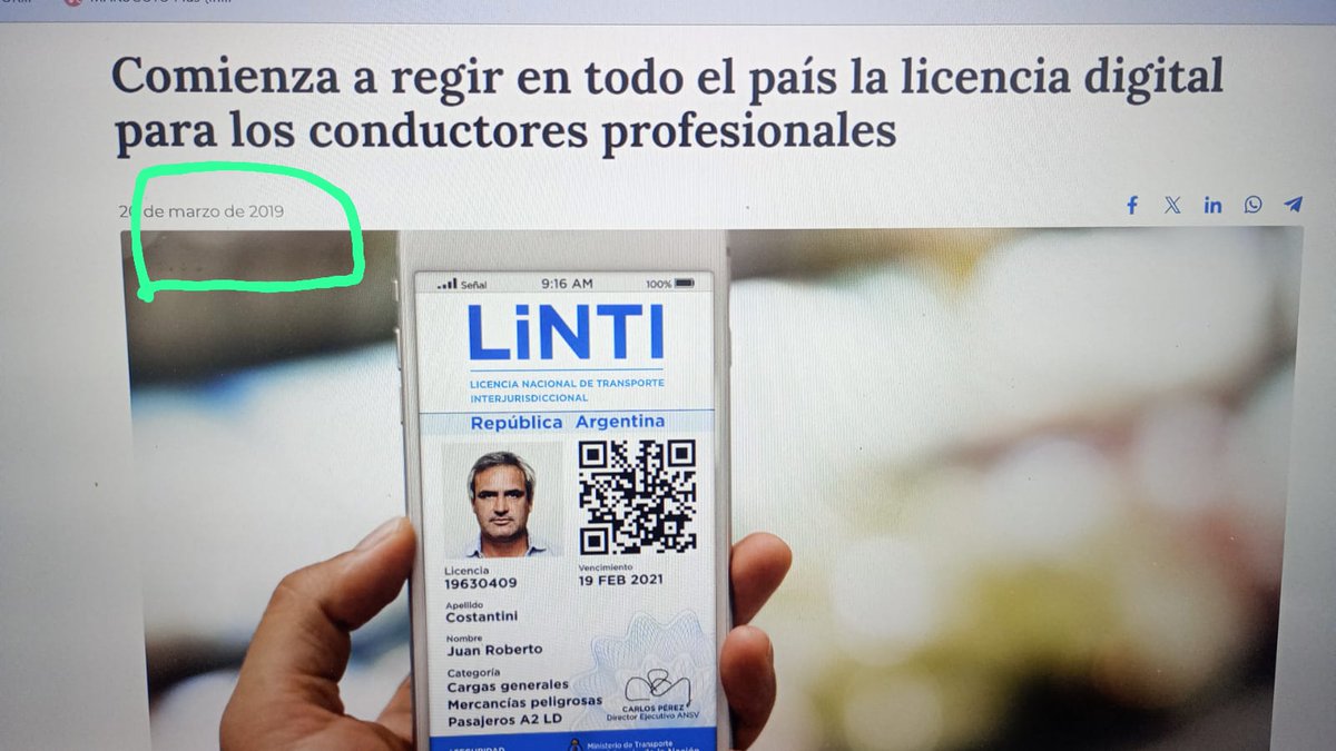 <a href="/fedesturze/">Fede Sturzenegger</a> <a href="/ANSV_Ar/">Seguridad Vial</a> Por favor <a href="/fedesturze/">Fede Sturzenegger</a>, fracasado serial e ignorante sin par, la Linti (licencia nacional de transporte interjurisdiccional) no fue inventada por  "Kirchner y Moyano" en 2003 (la ANSV se creó en 2008 !)  sino por <a href="/guillodietrich/">Guillo Dietrich</a> y <a href="/mauriciomacri/">Mauricio Macri</a>  en TU gobierno.  Estás bien?