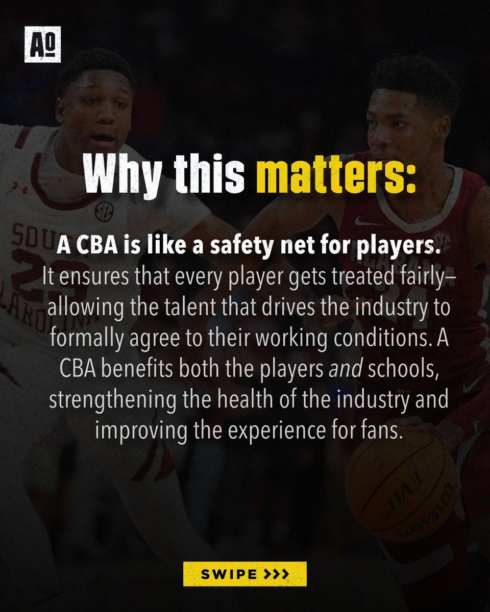 🗣️ It’s simple: collective bargaining means athletes get a voice in the rules that impact them.