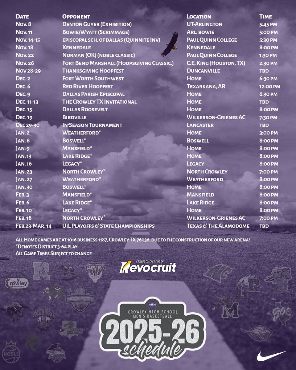 The complete 2025-26 schedule is set!

#ComeFlyWithUs x Powered by <a href="/Revocruit/">Revocruit</a>