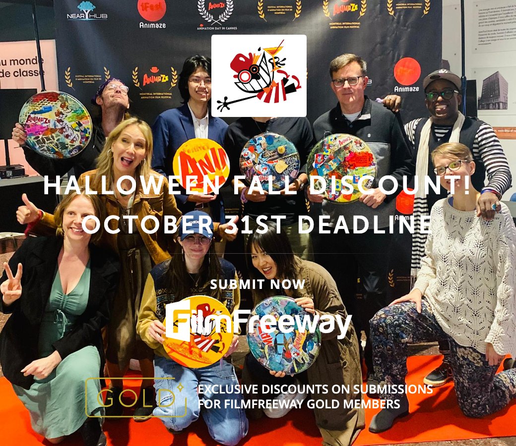 AnimazeFilmFest's tweet image. boo you little goblins! Animaze 2026 begins now. 
 15% discount until Nov 2. CODE: AnimazeHalloween25 filmfreeway.com/MontrealIntern… @FilmFreeway #animation #FilmFestival #Awards #cartoon