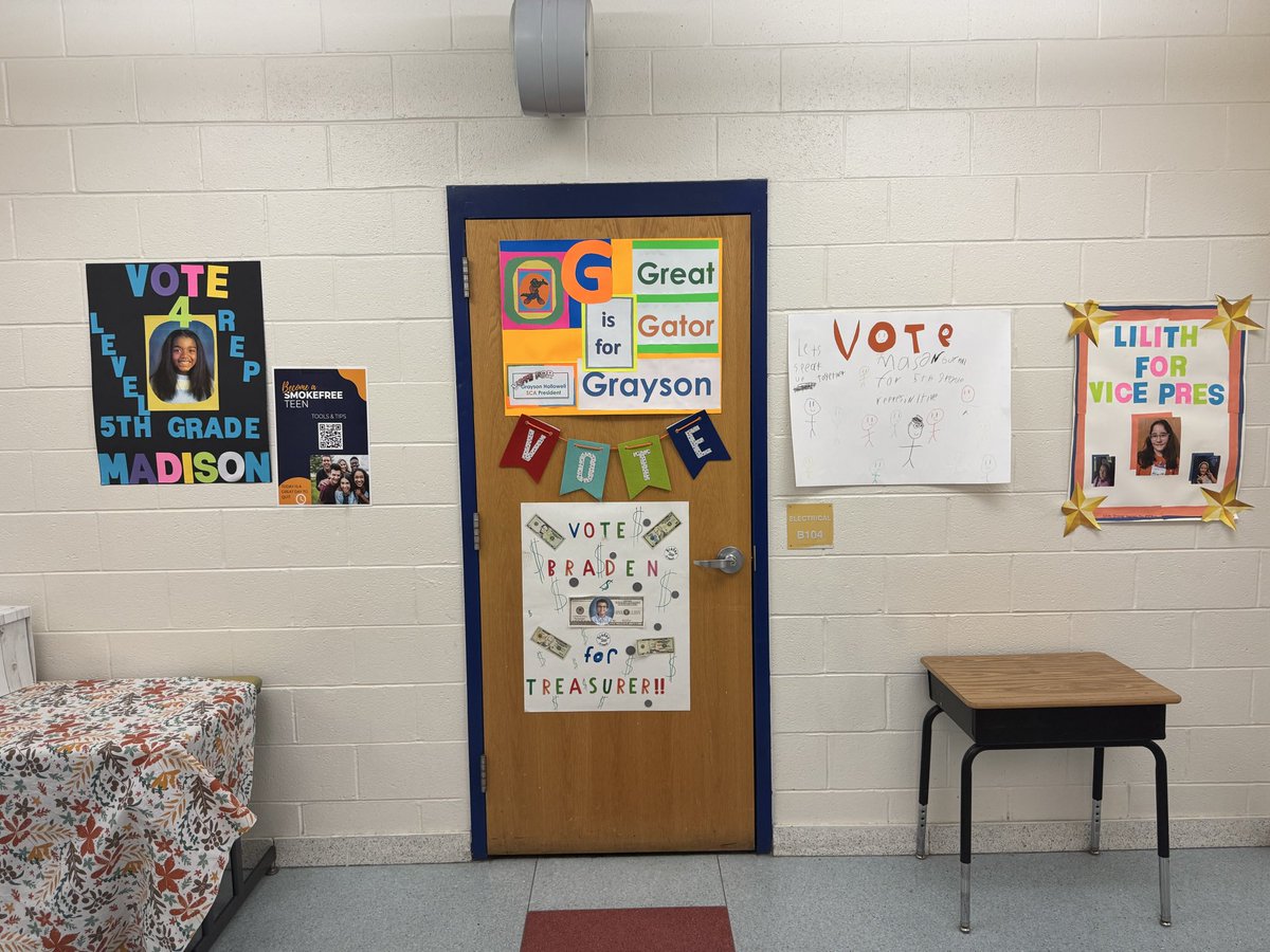 drjbg3's tweet image. Student Government Elections today @CESg8trs!!! I love to see these great examples of student leadership and having their voices matter in decision making!!! #SPSCreatesAchievers #WhereExcellenceIsRealized 🐊