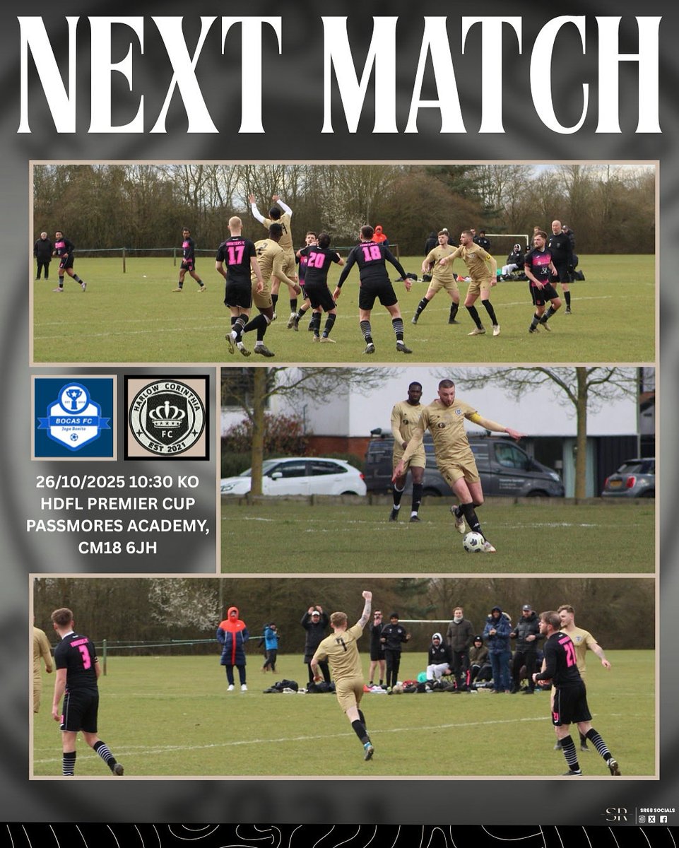 HarlowCorinthia's tweet image. 𝘽𝙖𝙘𝙠 𝙊𝙣 𝙏𝙝𝙚 𝙍𝙤𝙖𝙙 🚗 

This Sunday We Travel To @bocasfc_mens In The HDFL Premier Cup As We Look To Get Back To Winning Way’s And Progress In The Cup 

#uptherinth 

@mrbswhippy 
@fcdrainage 
@alliedtransportltd 

📱 @SR68_Socials