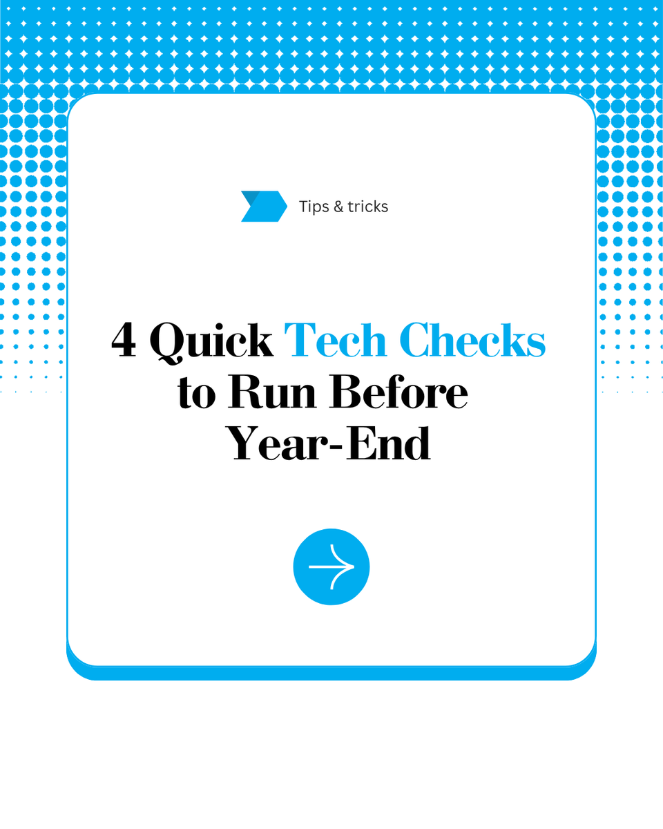 merto_software's tweet image. 4 quick tech checks before year-end 

1️⃣ Audit unused features
2️⃣ Validate key reports
3️⃣ Test integrations
4️⃣ Plan automations
Start 2025 with a tech stack that works for you.
Book a free audit:
🔗 mertosolutions.com
#MertoSolutions #YearEndPlanning #TechCheck #Efficiency