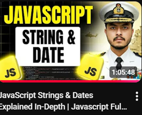 Night_fang_'s tweet image. 🚀 Day 18 of #JavaScript with @rohit_negi9 :
🔹String Methods: slice, substring, replace, trim, split
🔹Immutability of Strings
🔹Concatenation & Case Conversion
🔹Date Object Basics
🔹Getting & Formatting Dates
🔹UTC, Epoch Time & Local Conversion
#100DaysOfCode #CSS #WebDev