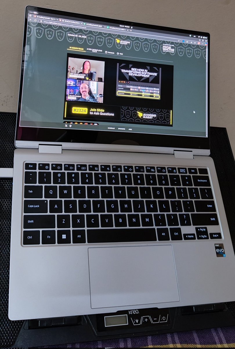 Sanketh_Kumar02's tweet image. Attending the event AI Coding Summit live from the comfort of my home...
✌️
#AICodingSummit