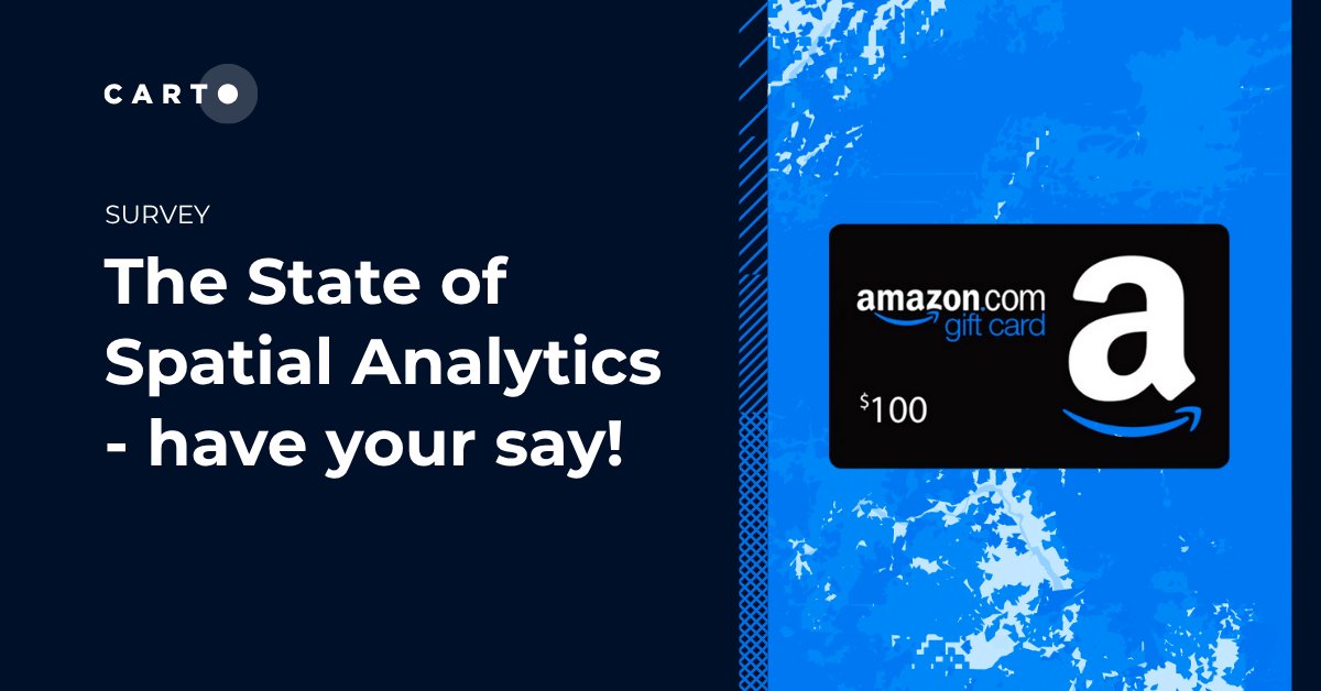 SDSC_Community's tweet image. #SDSC25 NYC just wrapped up! 🌍
We’re collecting insights for our State of Spatial Analytics 2026 report.  Share how your team uses AI, cloud, & location data.
Last chance to take the survey + enter to win a $100 Amazon gift card
hubs.ly/Q03PSgxP0