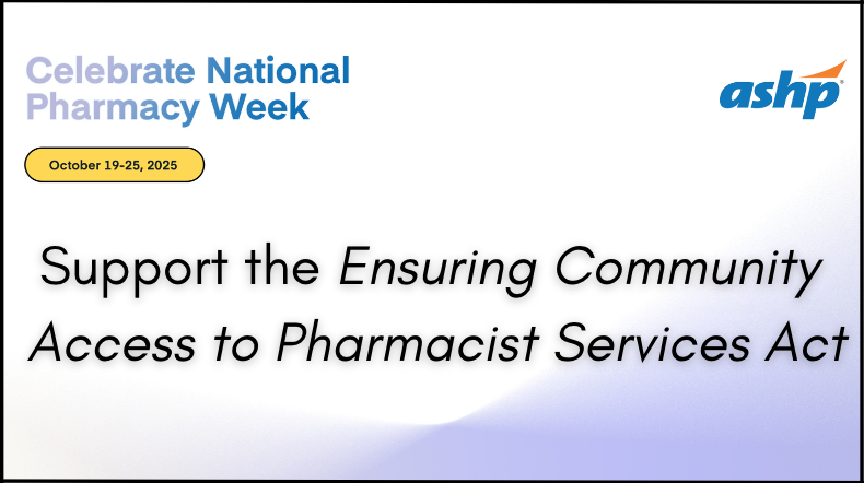 kchponline's tweet image. Want to make a difference this National Pharmacy Week? 

Here’s one way: the Ensuring Community Access to Pharmacist Services Act (H.R. 3164) 

Find out more ➩➩ ashsp.ac360.aristotleactioncenter.com/#/alertId/e605…

#KCHP #ASHP #NationalPharmacyWeek #PharmacyAdvocacy #PatientCare #HealthcareAccess