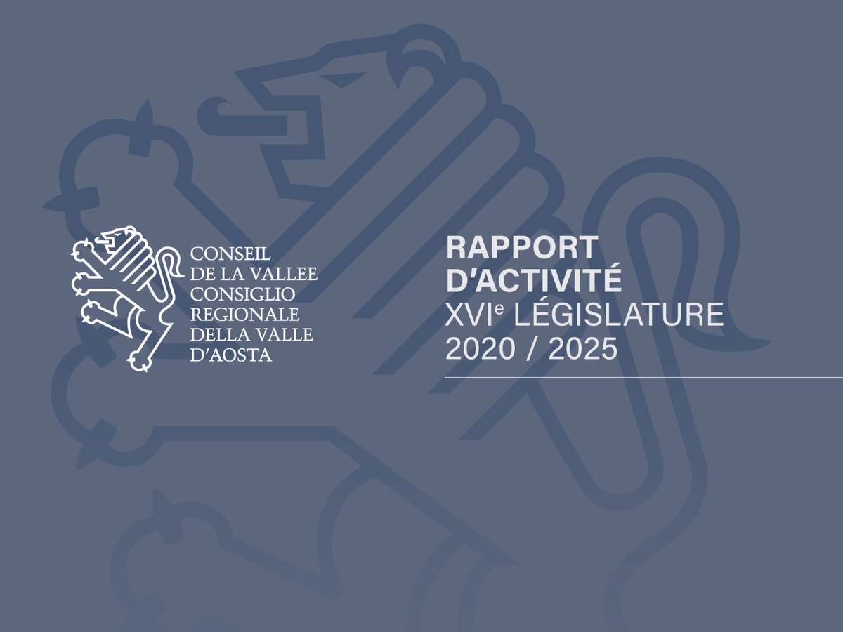 È online il Rapporto della XVI legislatura, che ripercorre l’attività del #ConsiglioVdA svolta nel quinquennio 2020-2025. 

Maggiori dettagli ➡️ consiglio.vda.it/app/comunicati…