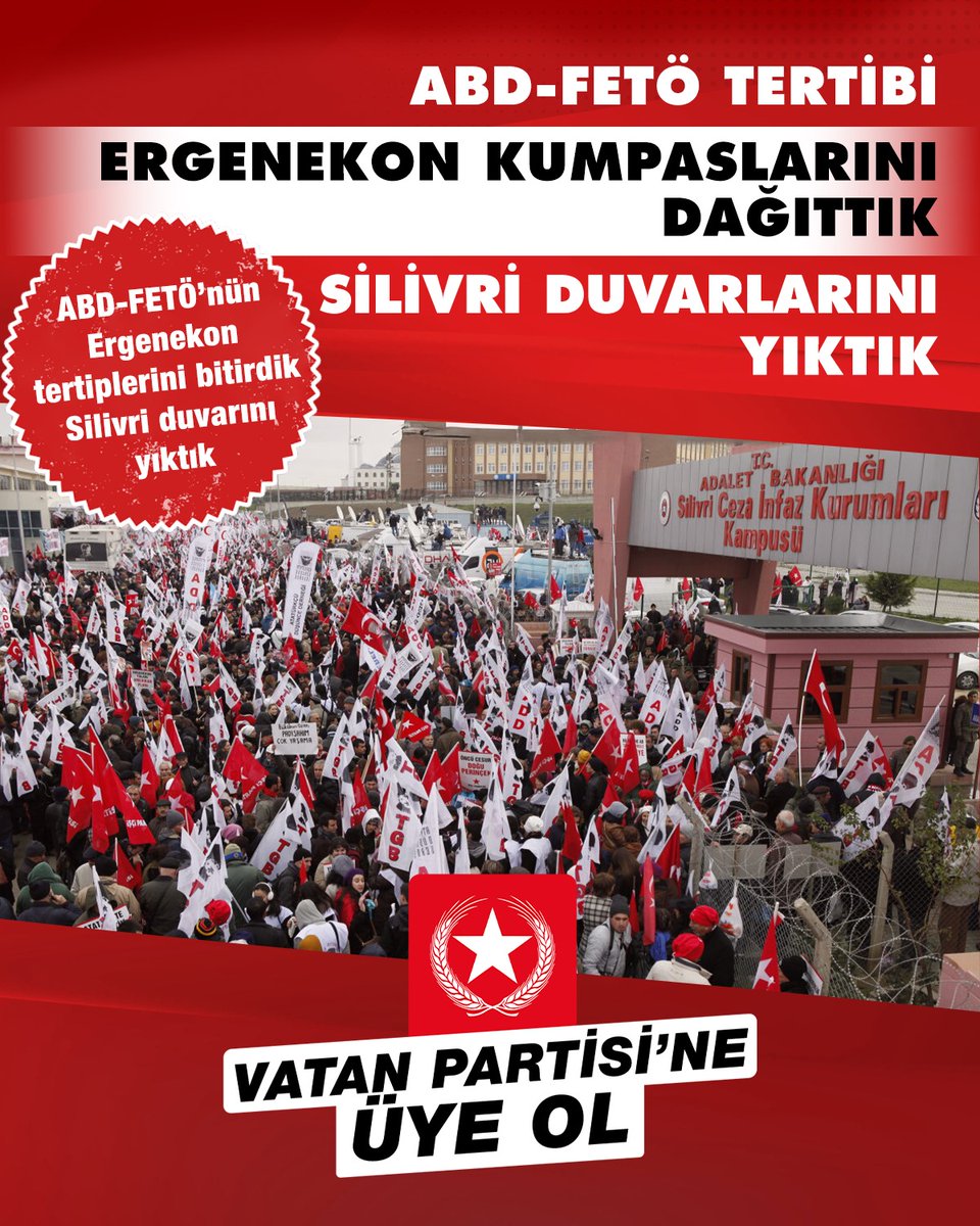 ABD-FETÖ'nün Ergenekon kumpaslarını dağıttık, Silivri duvarlarını yıktık!

ABD-FETÖ tertiplerini bitiren, vatanseverlerin özgür kalmasını sağlayan Vatan Partisi'ne üye ol⤵️

vatanpartisi.org.tr/genel-merkez/u…