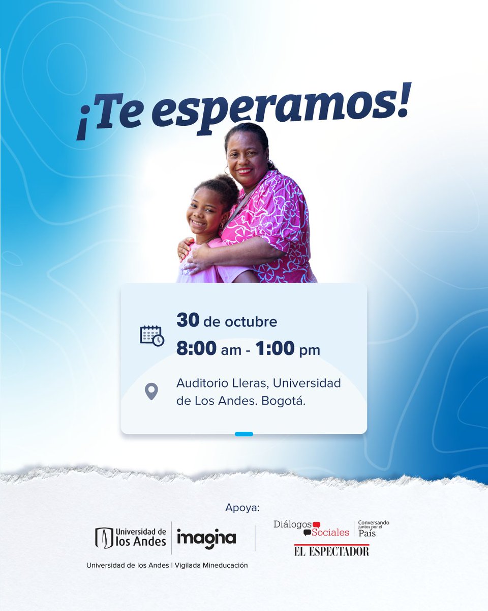 📢 ¡Agéndate! Te invitamos a participar en el Foro Internacional: Transformar el sistema de protección por medio del cuidado familiar. 

📅 Jueves 30 de octubre
🕗 8:00 a.m. – 1:00 p.m.
📍 Auditorio Lleras, Universidad de los Andes. Bogotá. 

Inscríbete.👉🏽bit.ly/3IWCZha