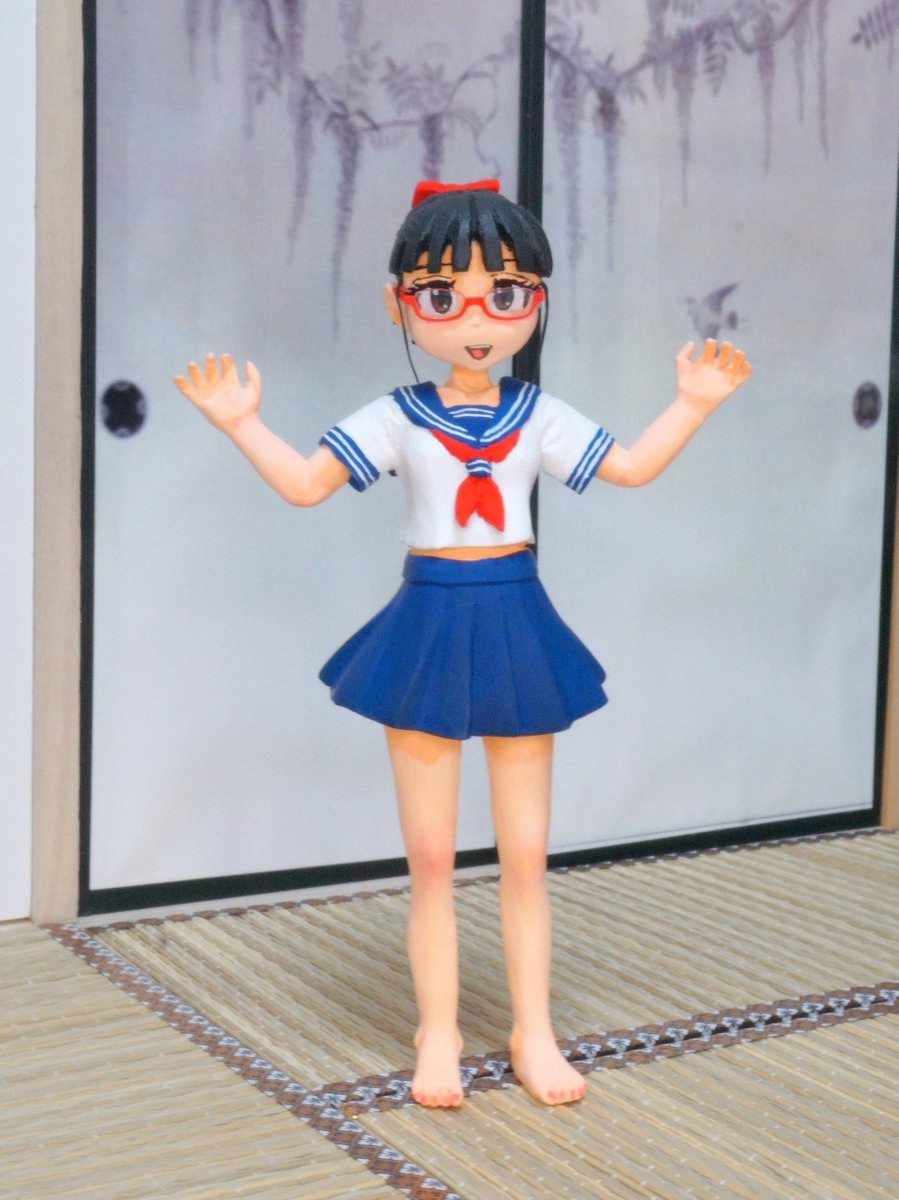 abbtk14's tweet photo. ヒトミ先生の保健室のファンアートその１７、20巻収録のジャイアントリトルシスターの妹ちゃんです。元々150㎝と小柄なので、和室に立つとこんな感じでしょうか😆もっとムチムチさせた方が良かったかも…😅
＃��ュウコミックス
＃ヒトミ先生の保健室 https://t.co/EY67Unklzd