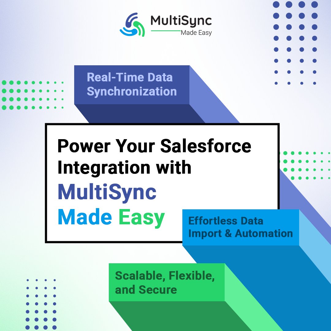 Multisynceasy's tweet image. Experience scalable and flexible @salesforce integration with MultiSync’s effortless data import and automation.
Integrate Now: bit.ly/4nckovB
#salesforce #b2bsolutions #salesforceintegration #workflowautomation #multisyncmadeeasy