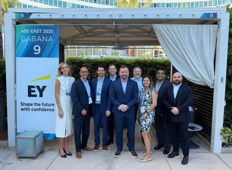 peteroconnellEY's tweet photo. What an incredible few days at @FinancialTimes  ABS East in Miami! 🌴 Our @EYnews  Structured Finance team had a fantastic time connecting with clients, partners, and industry leaders. We dove deep into the latest trends, shared insights on the market outlook, and explored opportunities for the year ahead. The energy and enthusiasm were palpable, and we’re truly excited about what’s to come in 2026. Thank you to everyone who stopped by to chat—let’s keep the conversation going!