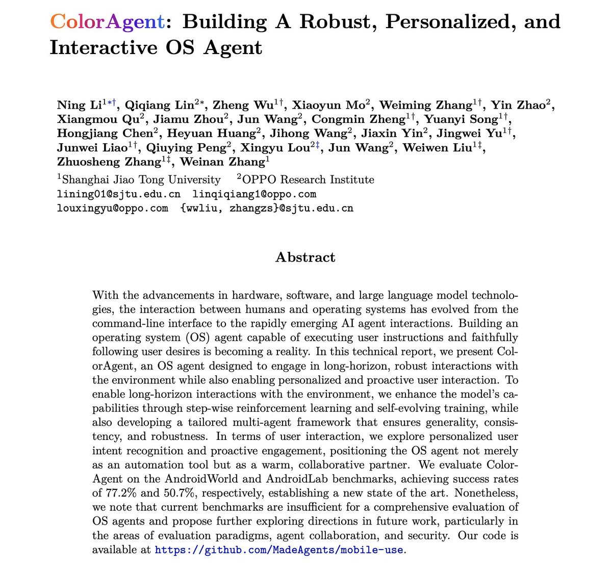 omarsar0's tweet image. Builds an OS agent for long-horizon tasks.
Uses step-wise RL and self-evolve training to enable the agent to carry out long-horizon interactions.
Instead of one big model doing everything, it uses multiple cooperating agents. One for memory and context, one for breaking down…