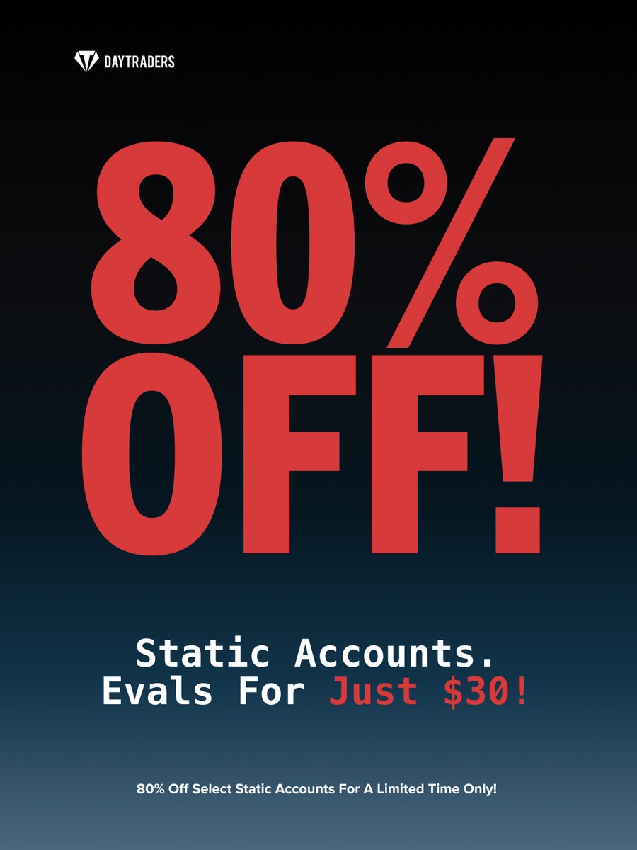 80% Off Select Static Accounts! Get Started Now For Just $30! daytraders.com