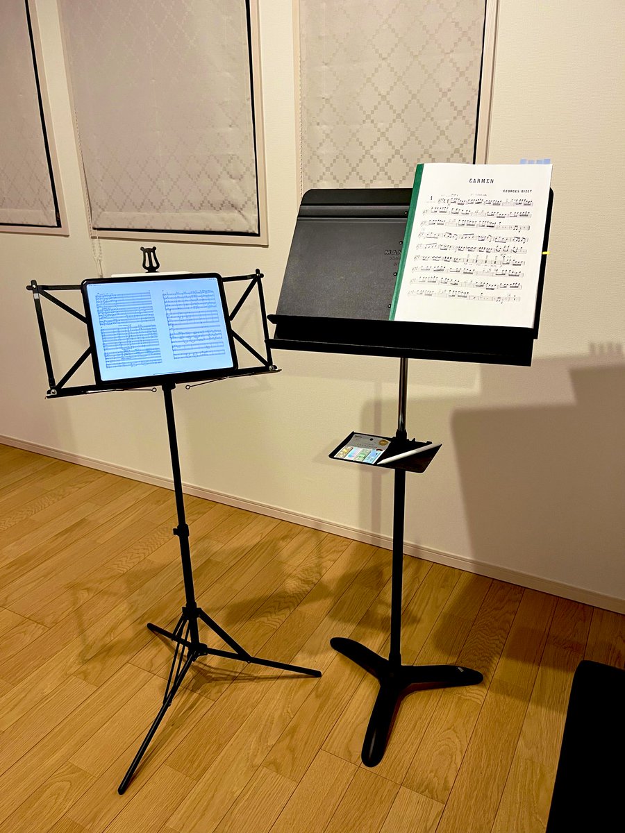 いよいよ明後日に迫った、オペラ「カルメン」〜ハイライトという名のほぼ全曲〜弦カルとピアノの5人のみで演奏しています。まさかこの曲を１パート1人で弾こうとは🥲59ページあるパート譜と574ページあるスコア。これを隅々まで頭に入れている指揮者ってすごいなぁ。