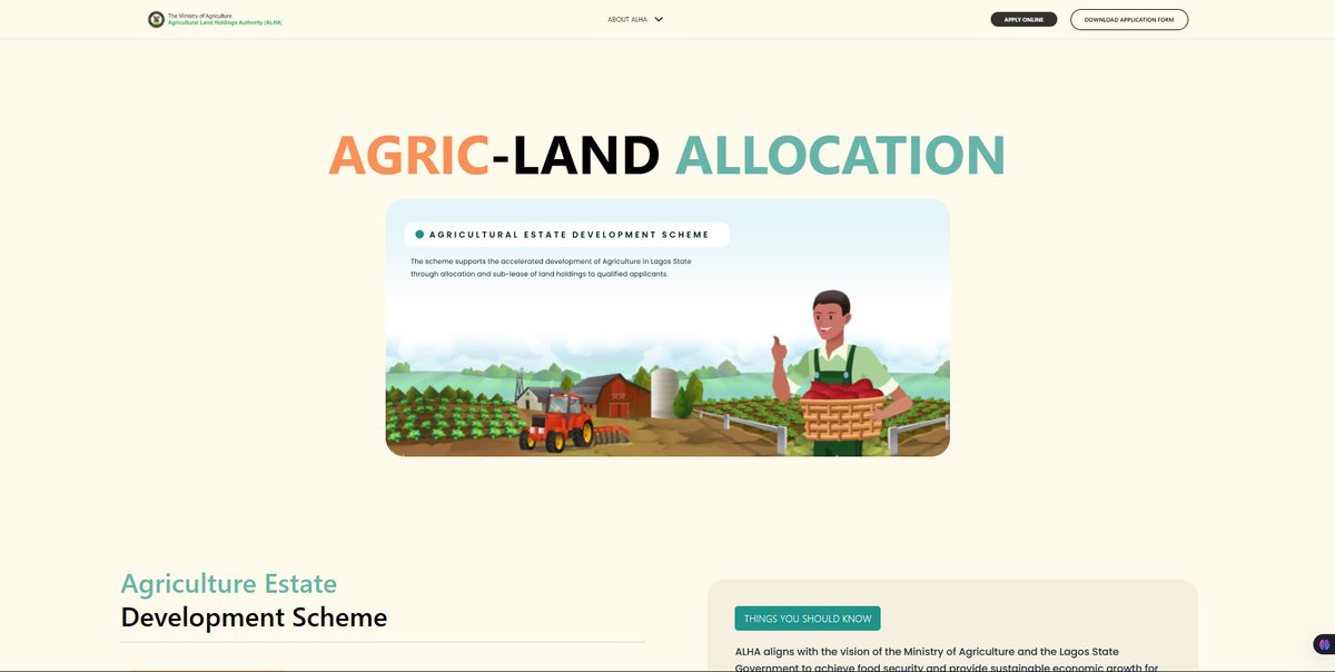 theStrategizt's tweet image. Just rebuilt ALHA — a digital project inspired by Lagos State’s vision for food security &amp; sustainable growth 🌱
It’s open-source — explore, ⭐️ &amp; contribute!
🔗 github.com/theStrategizt/…
#OpenSource #ReactJS #Agritech #CivicTech