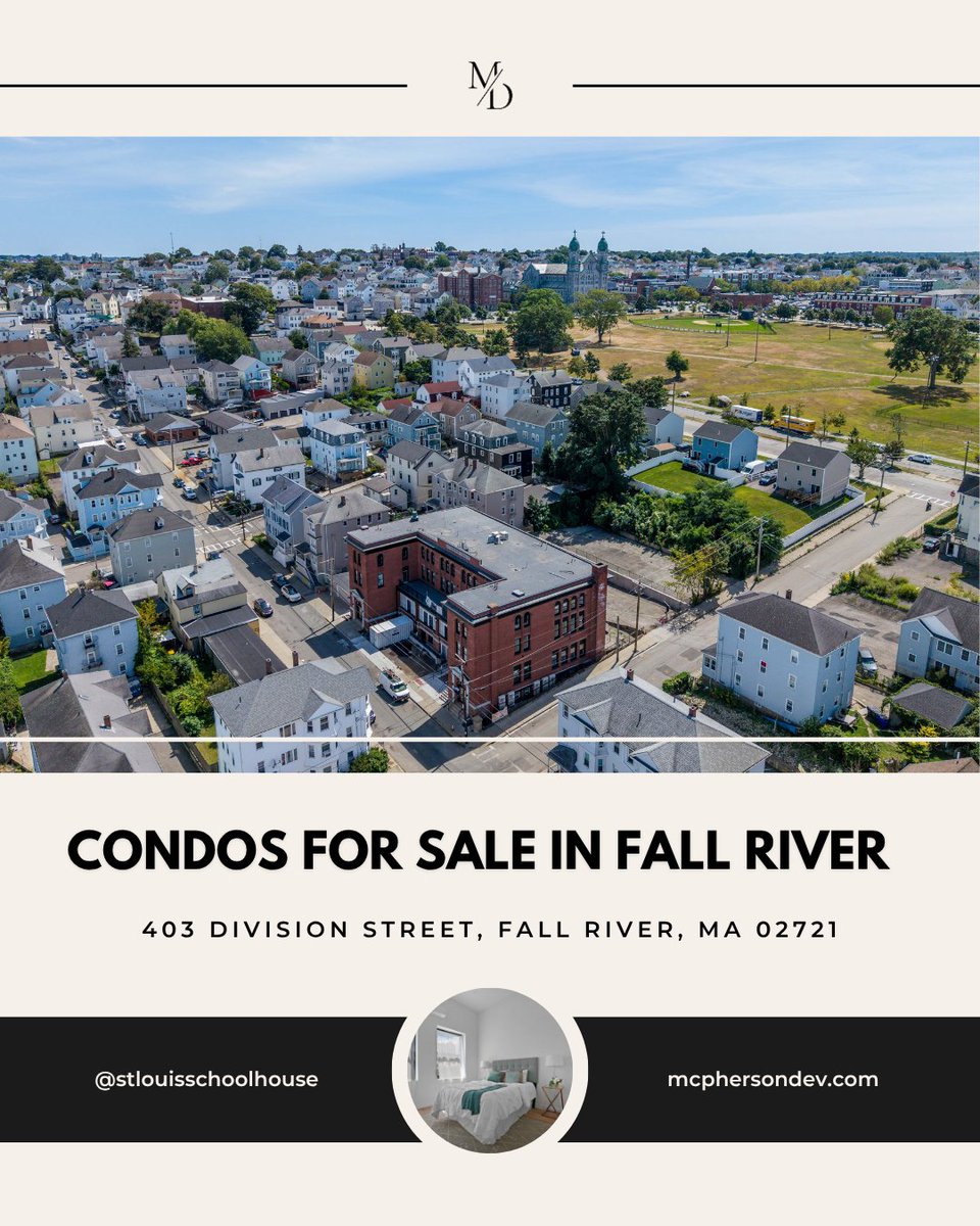 mcphersondevco's tweet photo. The iconic St. Louis Schoolhouse in Fall River has been reimagined into 18 stylish, modern condos — and one of them could be yours.

🔗 Learn more &amp; apply now: https://t.co/xduplxf7FP

#fallriver #fallrivermassachusetts #fallriverhousing #fallriverhousingmarket #stlouisschool https://t.co/AH0HjOr0dq