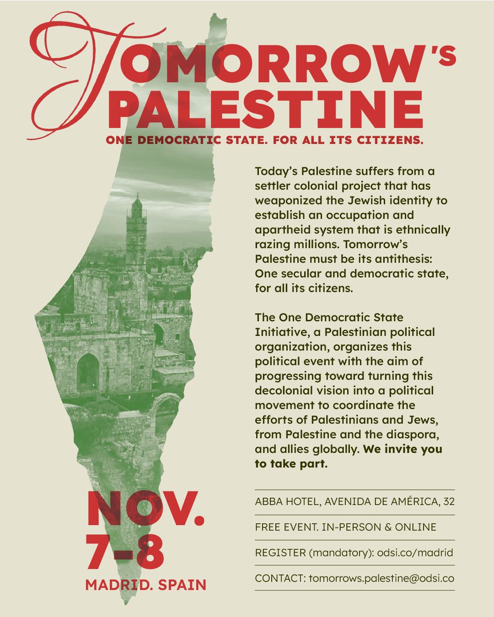 This political event follows that held in Beirut on October 18-19. Register to attend it in person or virtually on odsi.co/madrid. The conference's program will also be made available on that same link soon.