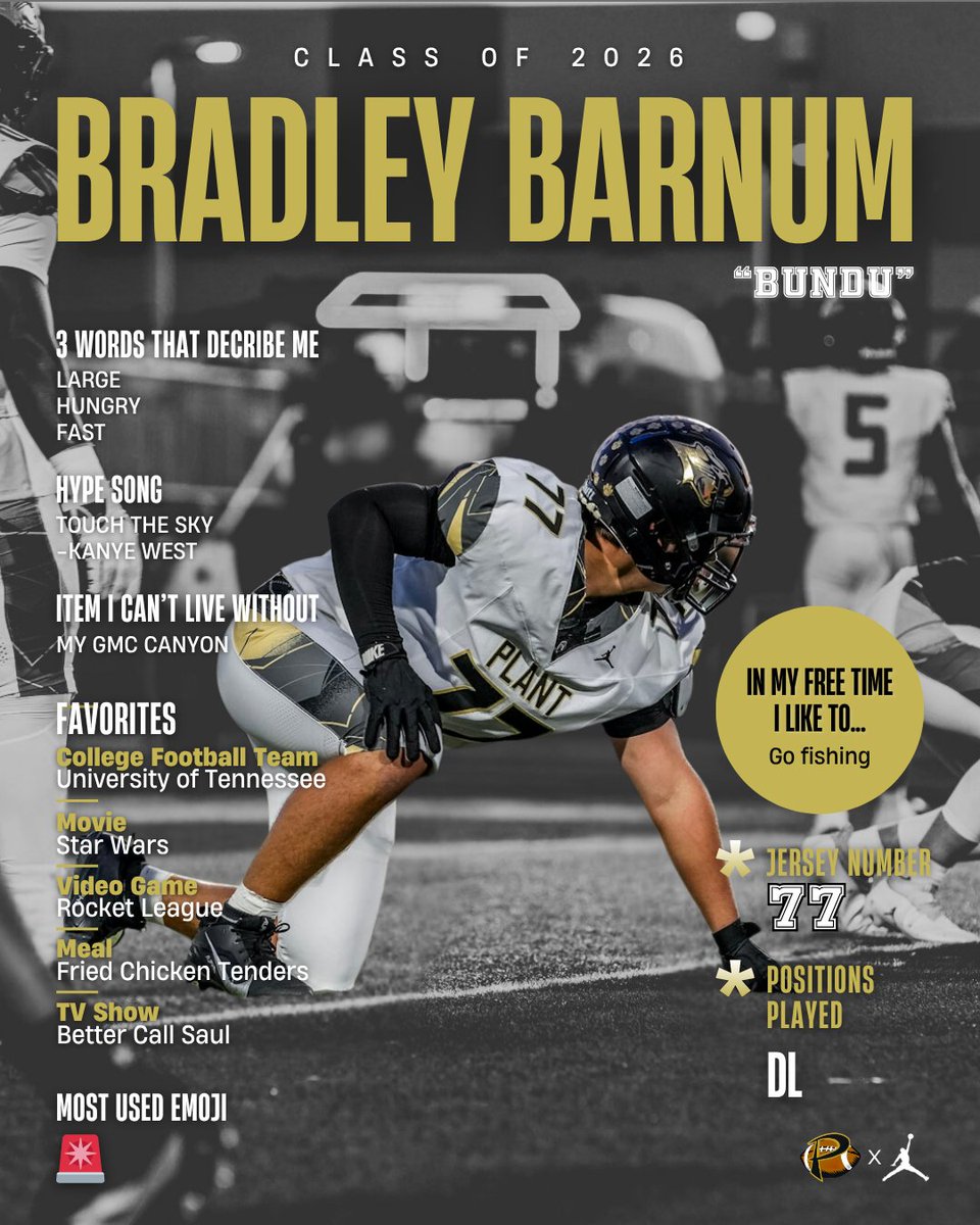 SENIOR SPOTLIGHT
🎓 Bradley Barnum
📱 <a href="/BarnumBradley/">Bradley Barnum</a> 
🎞️ hudl.com/profile/222904…
#classof2026 #alwaysalink