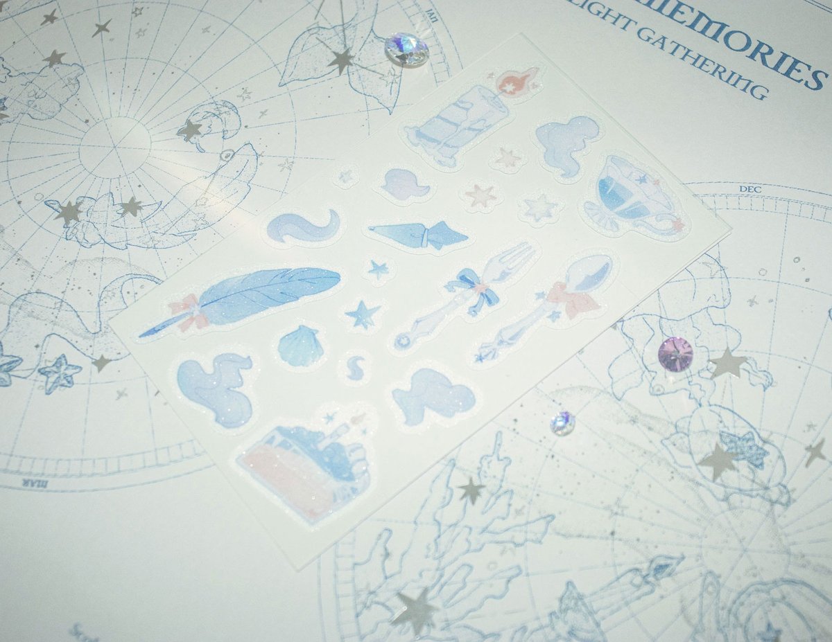 medium_barnacle's tweet image. 2026 다이어리 ✶별빛 파도 한 스푼✶🌊  

물결이 부서질 때마다 흩어지는 별빛의 파편들,
손끝에 닿는 반짝임을 담은 &amp;lt;반짝이는 조각&amp;gt; 씰스티커🪶