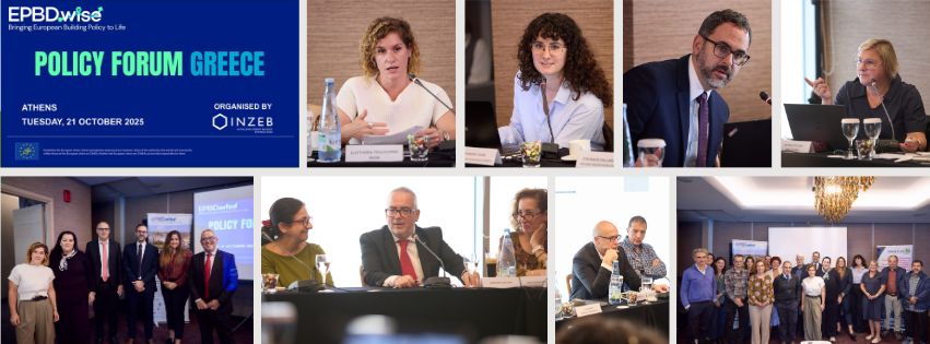 On October 21st, 2025, we organised our 2nd EPBD.wise Policy Forum, under which we explored how #Greece can effectively implement the revised #EPBD.

More details👉inzeb.org/events/epbd-wi…

#EPBDwise #LIFEProgramme #LIFEAmplifier 
<a href="/cinea_eu/">CINEA 🇪🇺</a>