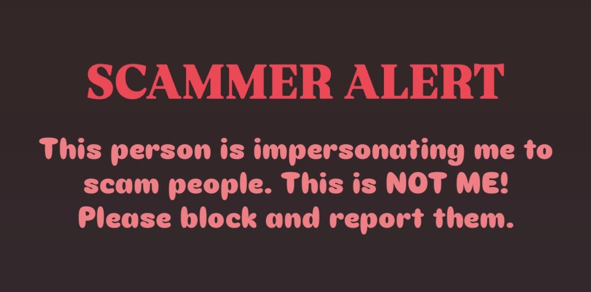 ‼️HEADS UP‼️
Someone reached out to me warning me about this account.