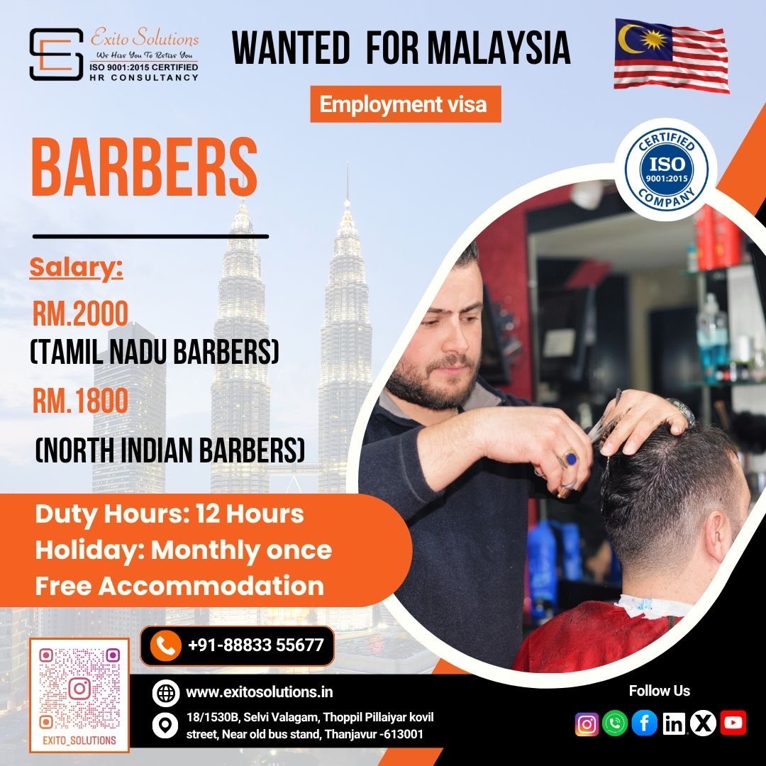 exitoashwin's tweet image. HIRING FOR MALASIYA 
CALL 8883355677

#exitosolutions #tanjore #malasiya #overseas #thanjavur