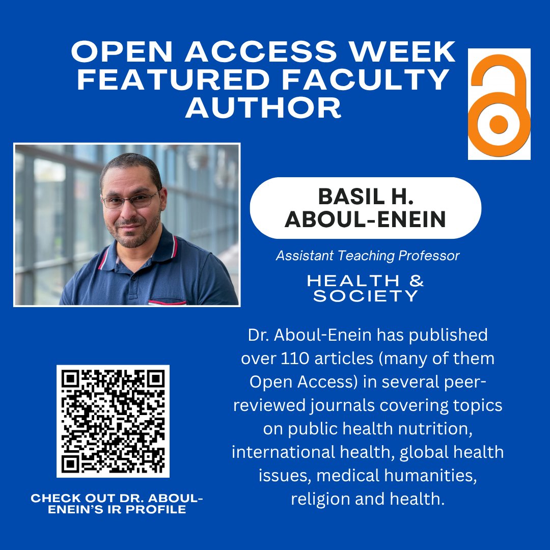 Congrats to Dr. Aboul-Enein on his latest Open Access publication! Access the article through the UMassD Institutional Repository (IR): repository.lib.umassd.edu/esploro/output…