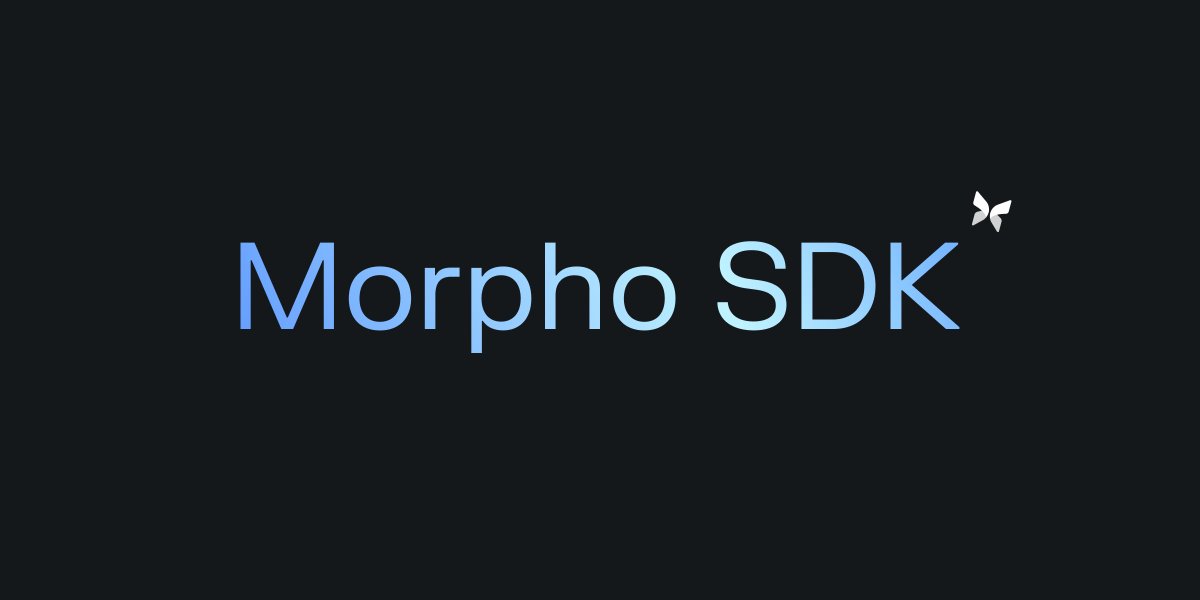 MorphoLabs's tweet image. Integrate Morpho in days, not weeks.
The Morpho SDK is an open toolkit that handles most of the infrastructure to integrate Morpho, so that developers can focus on crafting the best possible user experiences.
Learn more below 👇