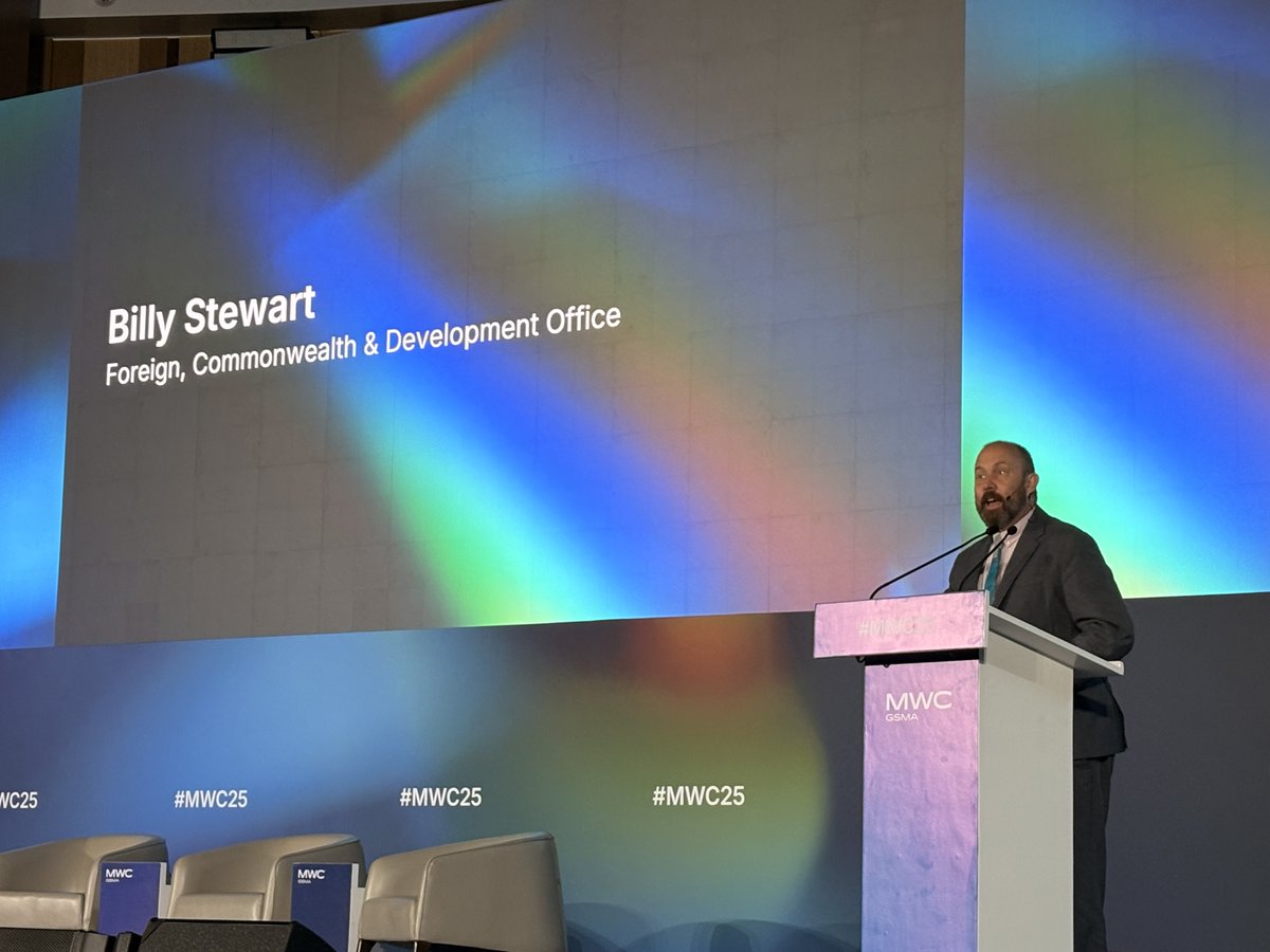 FCDODigital's tweet image. Today at #MWC25, Billy Stewart, Development Director @UKinRwanda, highlighted the UK Digital Access Programme. 🌍This initiative has sustainably improved the digital inclusion of over 10 million people in Kenya, Nigeria, and South Africa; with at least 65% being women and girls.